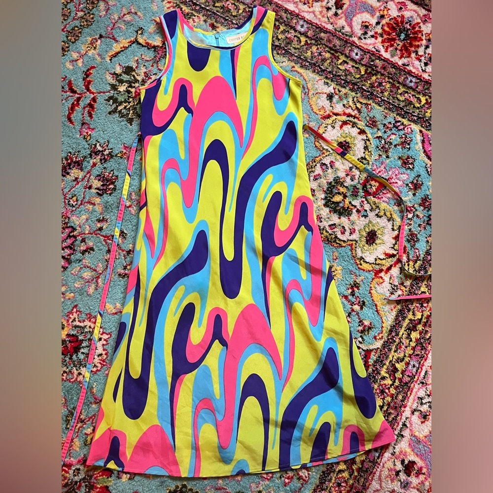 90’s does 60’s vintage psychedelic dress